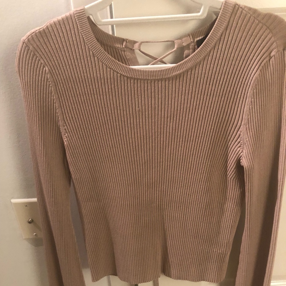 Intermix nude long sleeve top worn once